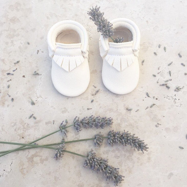 Milk-Little Lambo vegetable tanned baby moccasins