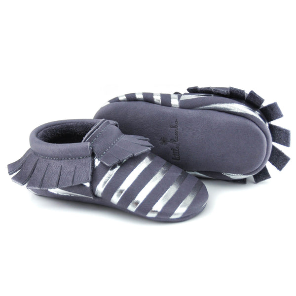 Happy Hippo Stripes - LIMITED EDITION, Moccasins - Little Lambo