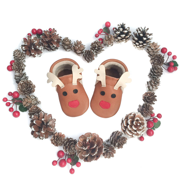 Limited Edition - Rudolph- Little Lambo baby moccasins